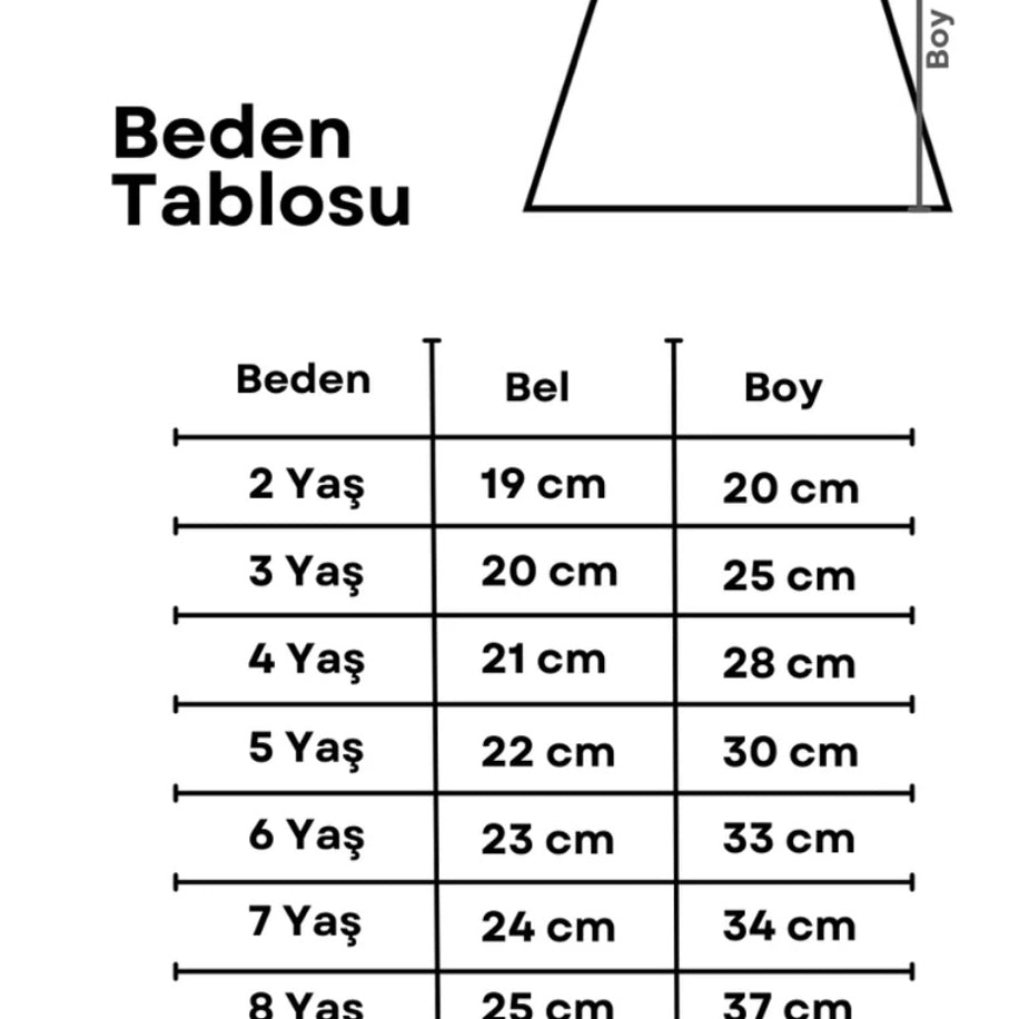 Kız Çocuk Pembe Kelebek Aplikeli Beli Lastikli Pamuk Astarlı Tüllü Etek
