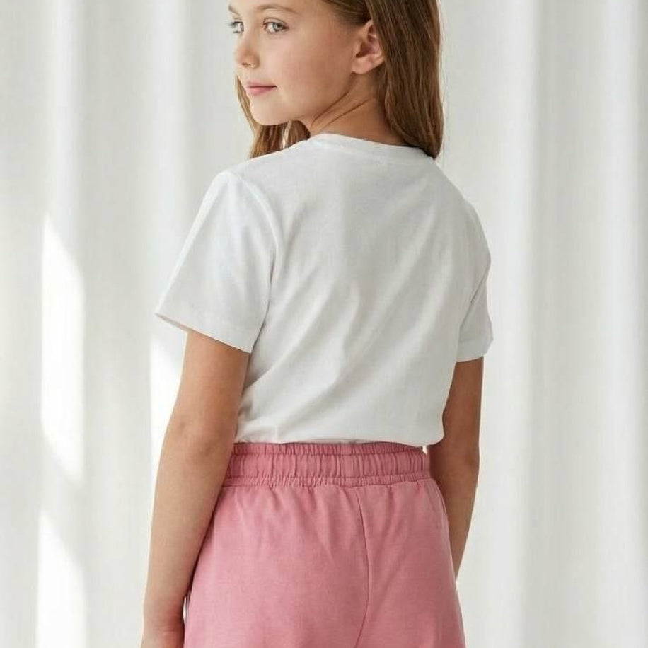 Kız Çocuk %100 Pamuk Flamingo Desenli Şortlu Takım