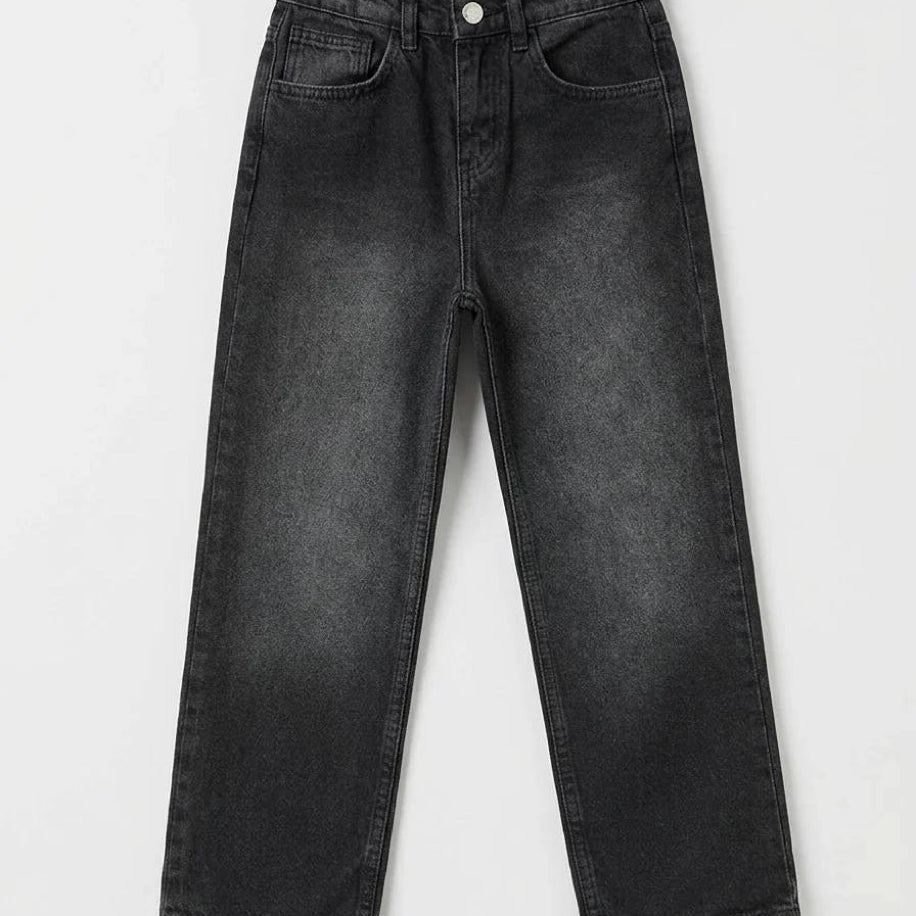 %100 Pamuk Yeşil Yakalı Polo Tişört & Antrasit Buggy Erkek Jeans Set
